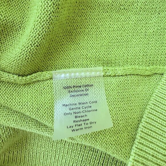 Talbots Pima Cotton Blend Cardigan Womens Plus S Green Button Up Career Casual - Picture 8 of 10